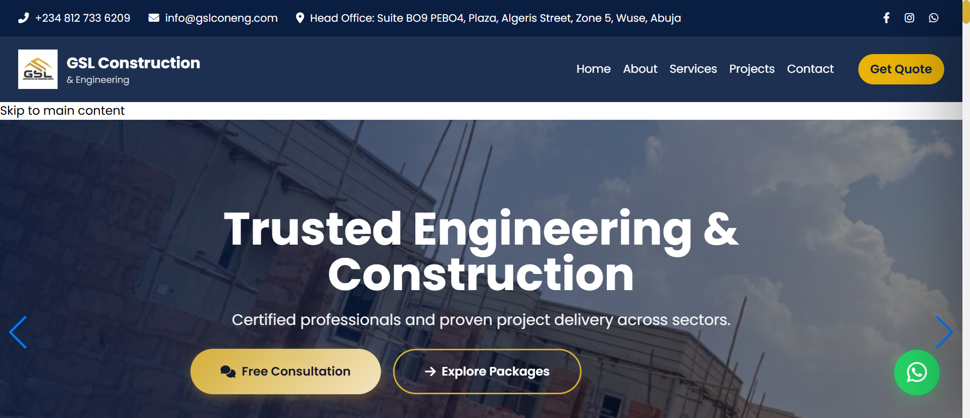 GSL Construction & Engineering Limited project